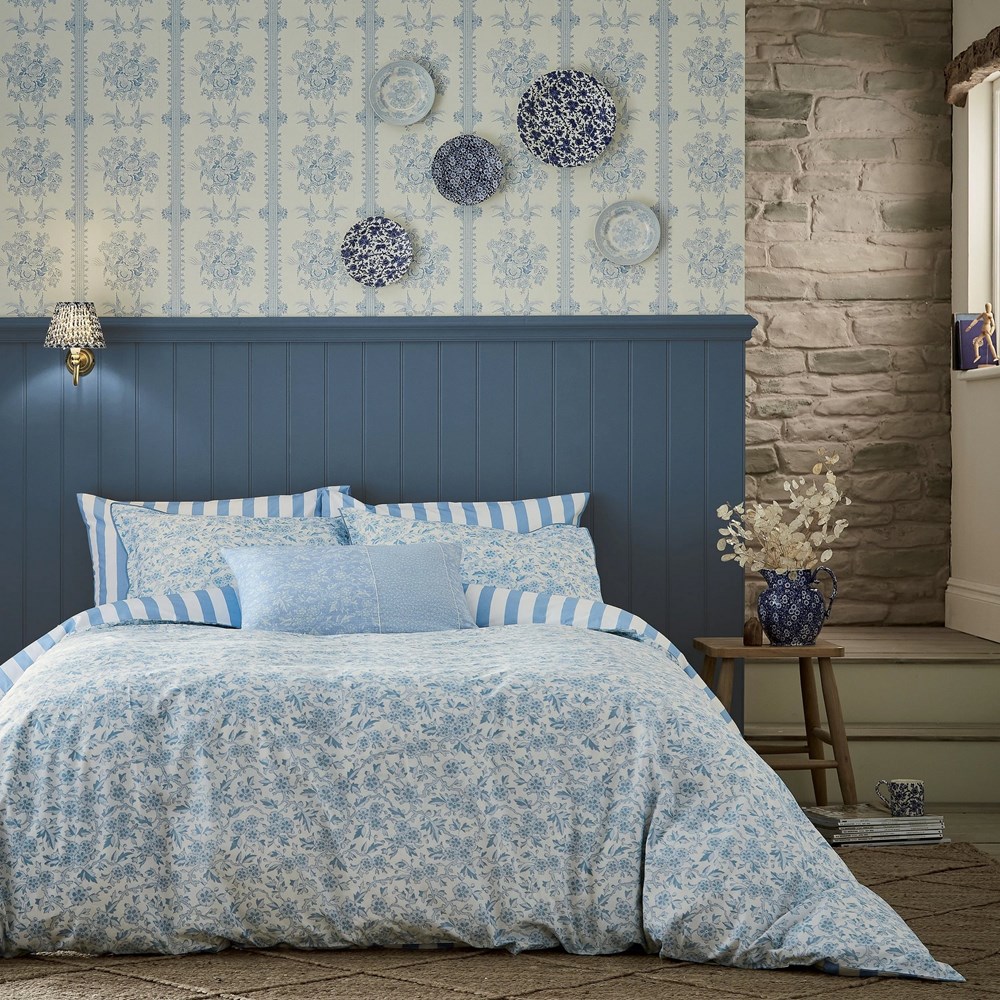 Arden Bedding by Burleigh X Bedeck of Belfast in Light Blue